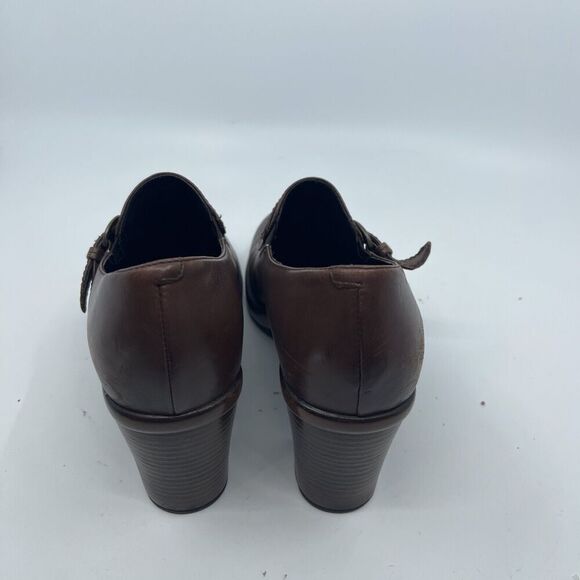 Dansko Norah Heeled Comfort Loafers Brown Leather 38 - Picture 3 of 7